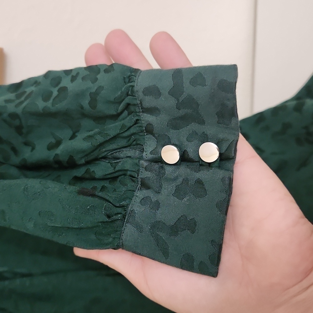 Leopard print Green Girls Dress Party Wedding Christmas Xl - Picture 8 of 12